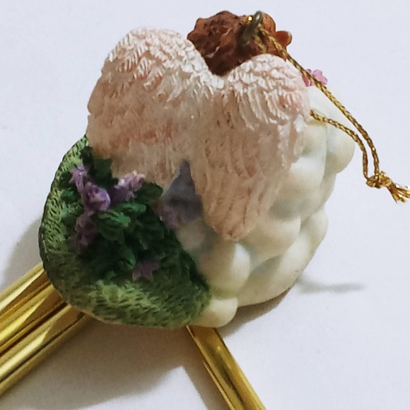 Vintage Forest Angel Wind Chimes Plastic Deer Flowers Brass Chimes (z) - Picture 4 of 5